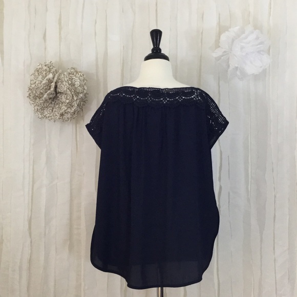 Navy Boatneck Blouse - Picture 3 of 8